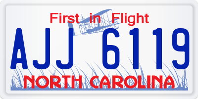 NC license plate AJJ6119