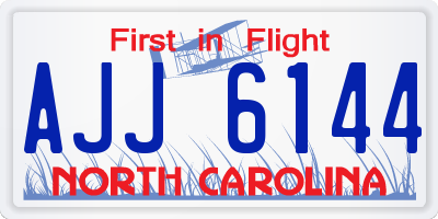 NC license plate AJJ6144
