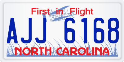NC license plate AJJ6168