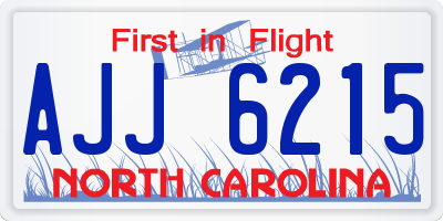 NC license plate AJJ6215