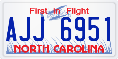 NC license plate AJJ6951