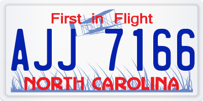 NC license plate AJJ7166