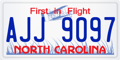 NC license plate AJJ9097
