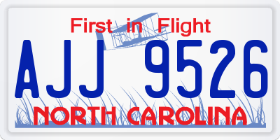 NC license plate AJJ9526