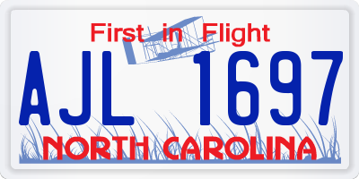 NC license plate AJL1697