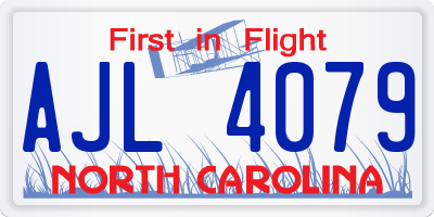NC license plate AJL4079