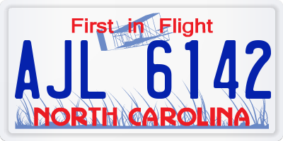 NC license plate AJL6142