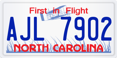 NC license plate AJL7902