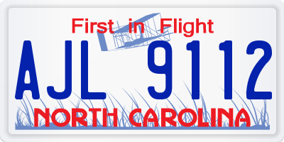 NC license plate AJL9112