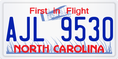 NC license plate AJL9530