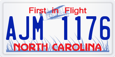 NC license plate AJM1176