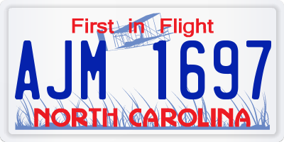 NC license plate AJM1697