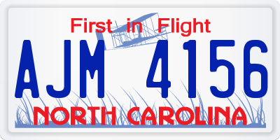 NC license plate AJM4156