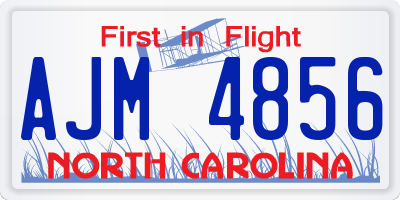 NC license plate AJM4856