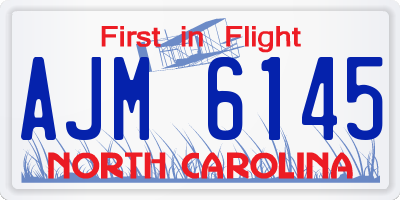 NC license plate AJM6145