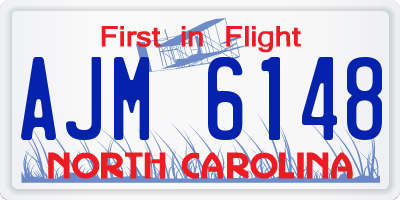 NC license plate AJM6148
