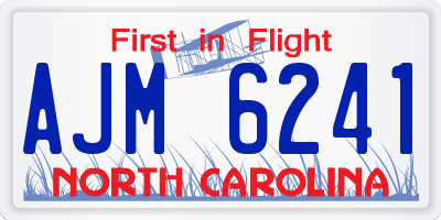 NC license plate AJM6241