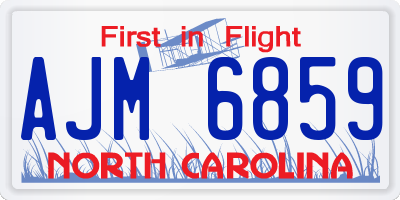 NC license plate AJM6859