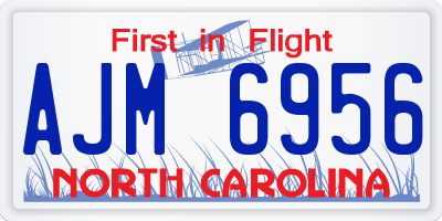 NC license plate AJM6956