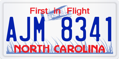 NC license plate AJM8341
