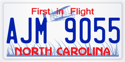 NC license plate AJM9055