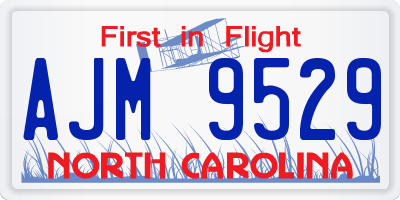 NC license plate AJM9529