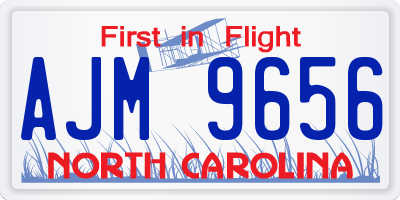 NC license plate AJM9656