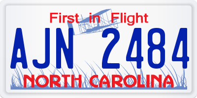 NC license plate AJN2484