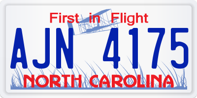 NC license plate AJN4175
