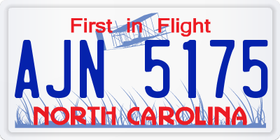 NC license plate AJN5175