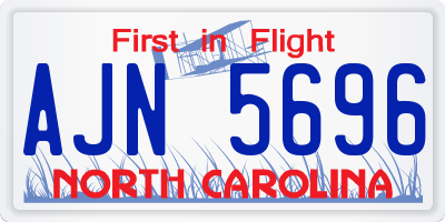 NC license plate AJN5696