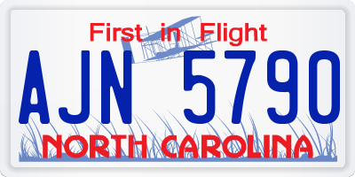 NC license plate AJN5790