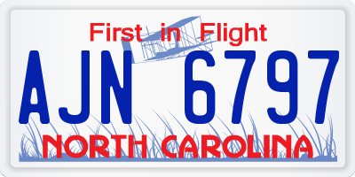 NC license plate AJN6797