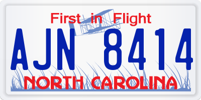 NC license plate AJN8414