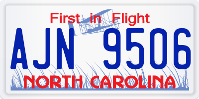 NC license plate AJN9506