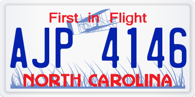 NC license plate AJP4146