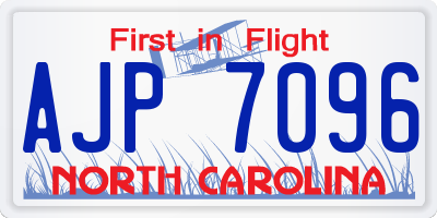 NC license plate AJP7096