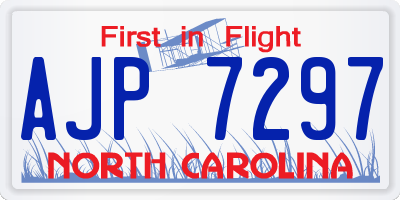 NC license plate AJP7297