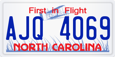 NC license plate AJQ4069
