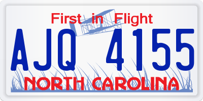 NC license plate AJQ4155