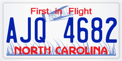 NC license plate AJQ4682