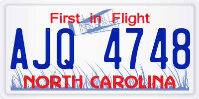 NC license plate AJQ4748