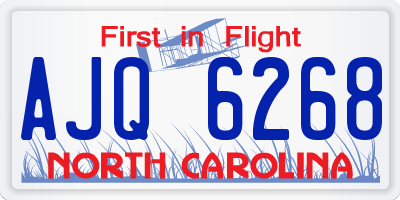 NC license plate AJQ6268