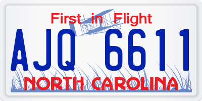 NC license plate AJQ6611