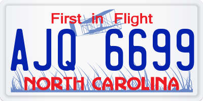 NC license plate AJQ6699