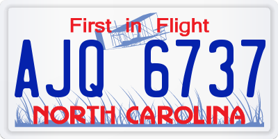NC license plate AJQ6737