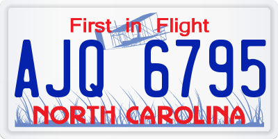 NC license plate AJQ6795
