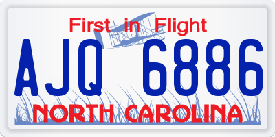 NC license plate AJQ6886