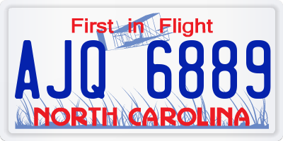 NC license plate AJQ6889