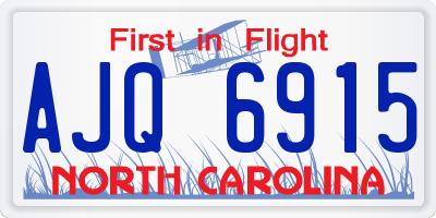 NC license plate AJQ6915